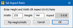 Golden Ratio Design Custom Aspect Ratio Window