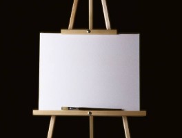 art canvas and easel