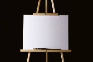 art canvas and easel