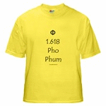 Phi T-Shirt captures images related to the Golden Ratio and Fibonacci series