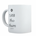 Phee Phi Pho Phum Mug for lovers of phi, the golden proportion, with a sense of humor