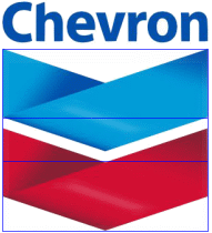 Chevron logo showing golden ratios