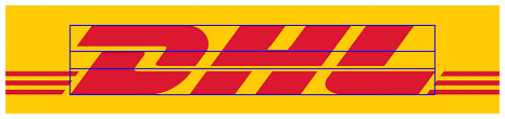 DHL logo showing golden ratios