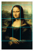 Mona Lisa showing phi lines