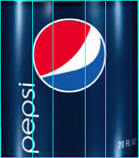 Pepsi bottle label showing golden ratio
