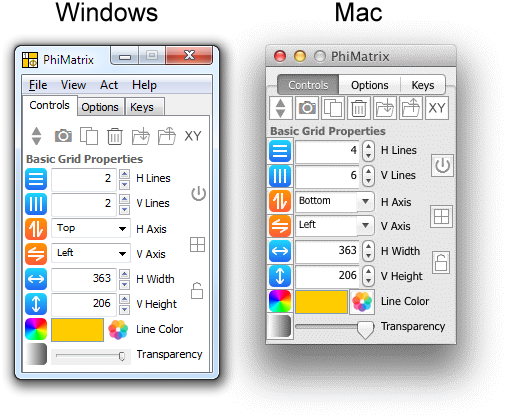 phimatrix-1.618-pro-control-window