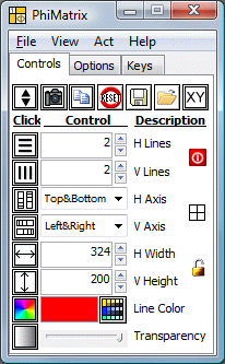 PhiMatrix basic control window