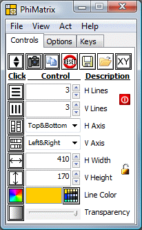 PhiMatrix basic control window