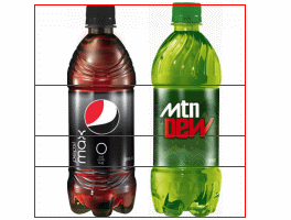 Pepsi bottles showing golden ratio design